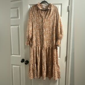 🍁FALL🍁 Floral Pink Lily Dress Size Small